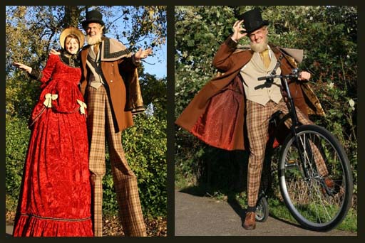 steltlopers in Dickens sfeer