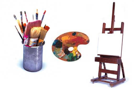 Ezels met palet & the Paint inn